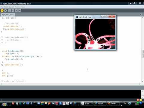 real time hard coded ;) light graffiti using processing