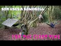 Son Uses a Bow Drill for The First Time
