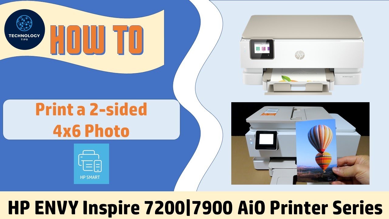 HP Envy Inspire 7220e 7255e All In One printer How to print a 2 sided