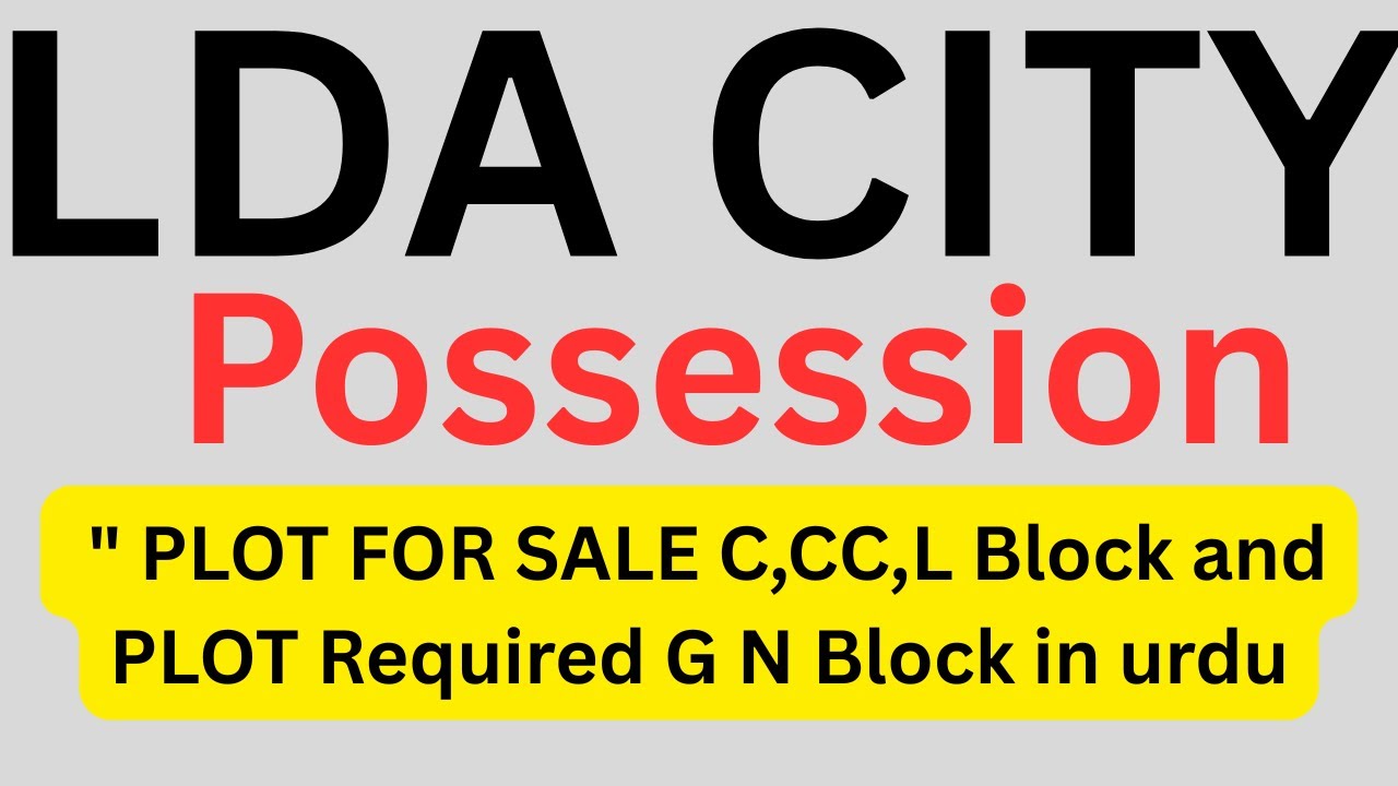 “LDA City C,G,CC Block – On Ground Plots House Constructed " | Development charges Paid| Sale