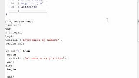 Programación en Pascal - IF, ELSE y comparadores