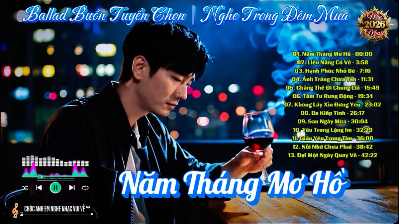 🎧 Năm Tháng Mơ Hồ _ Ánh Trăng Chưa Tàn | Những Ca Khúc Ballad Buồn Tuyển Chọn Hay Nhất 2026