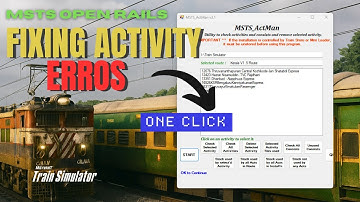 Fixing Activity and Consist Error MSTS Open Rails| Tool MSTS ActMan 3.1 100% Working Solution