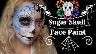 skull face paint sugar halloween tutorial dead painting makeup tutorials