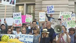 San Francisco's appeal of encampment sweeps injunction draws out supporters, protesters