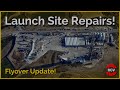 Launch site repairs ahead of flight 4 starbase flyover update 39