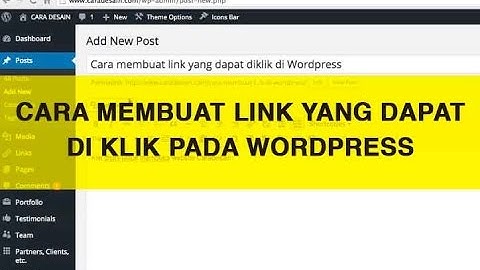 Cara membuat link yang dapat diklik di Wordpress