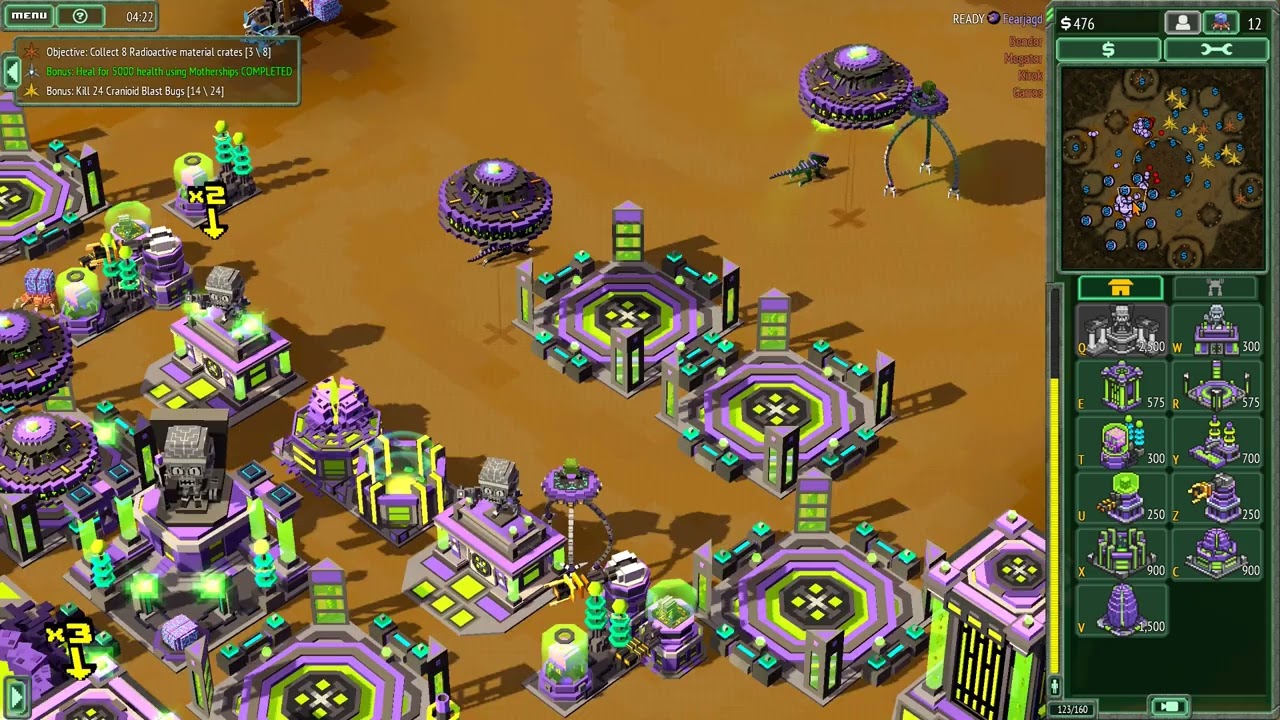 8-Bit Invaders Cranioids Campaign Mission 9 Radioactive Hard Difficulty