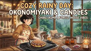 A Rainy Day in the Forest: Ghibli-Style Cooking &amp; Candle Making ASMR | Ghibli-Style ASMR