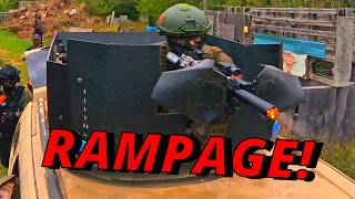 This Airsoft Tank Has a FULLY ROTATING TURRET! They Stood No Chance!