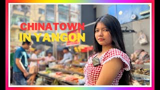 Yangon, Myanmar'ın merkezindeki Çin Mahallesi'nde birlikte yürüyelim.