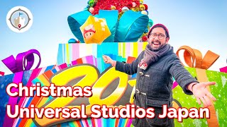 Spending the Day at Universal Studios Japan Eating Christmas Food