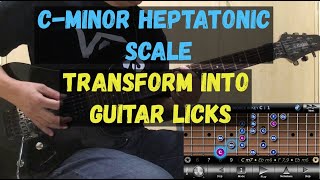 Cm BLUES HEPTATONIC SCALE INTO GUITAR LICKS