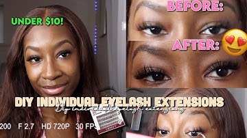 DIY EYELASH EXTENSIONS AT HOME💓| UNDER $10!!!