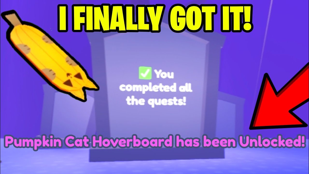 🥳I FINALLY GOT THE PUMPKIN CAT HOVERBOARD IN PET SIMULATOR X!! - YouTube