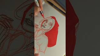 девушка в платке❤️23/30#artchallenge#girldrawing#sketch#slavicculture