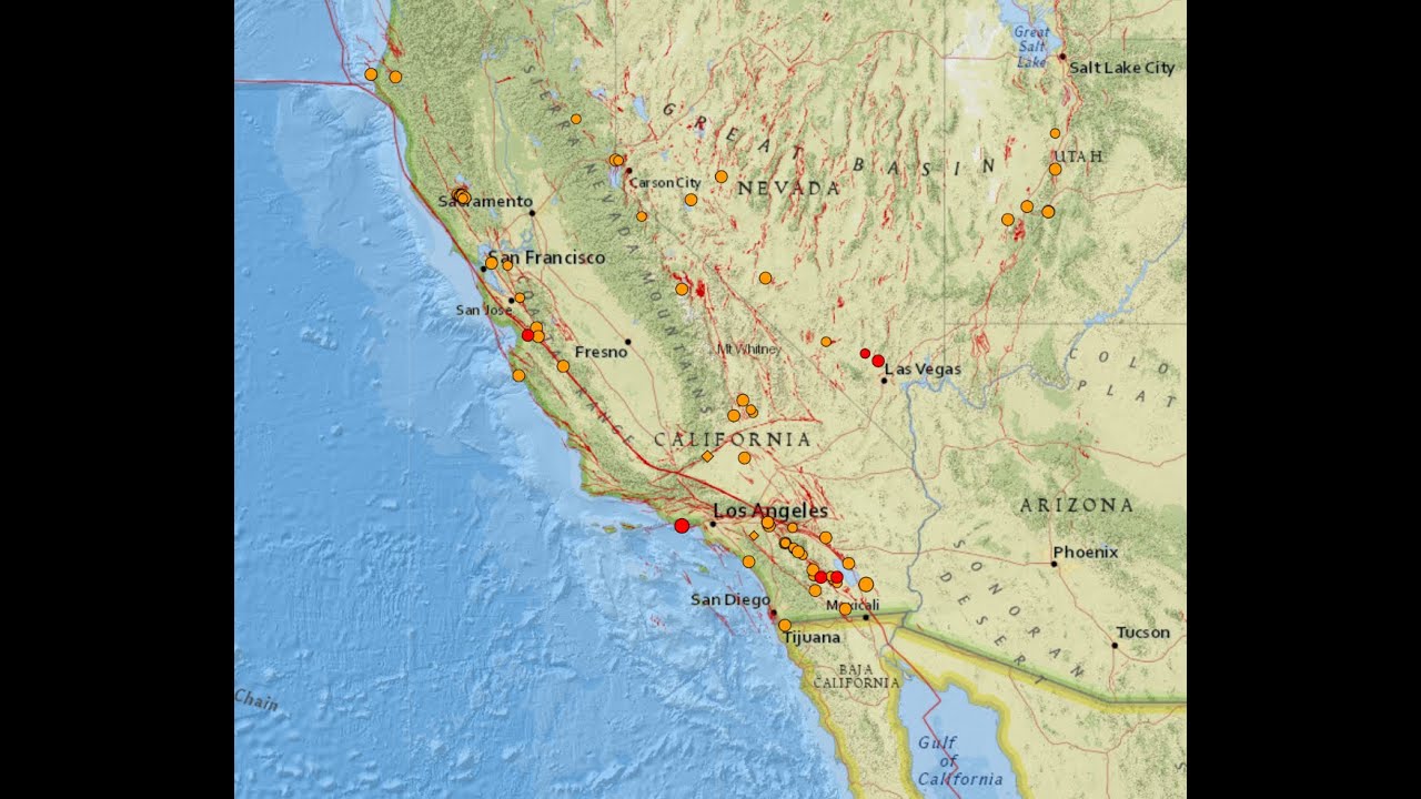 Latest Southern California Earthquake activity. Aurora Dud? Tuesday ...