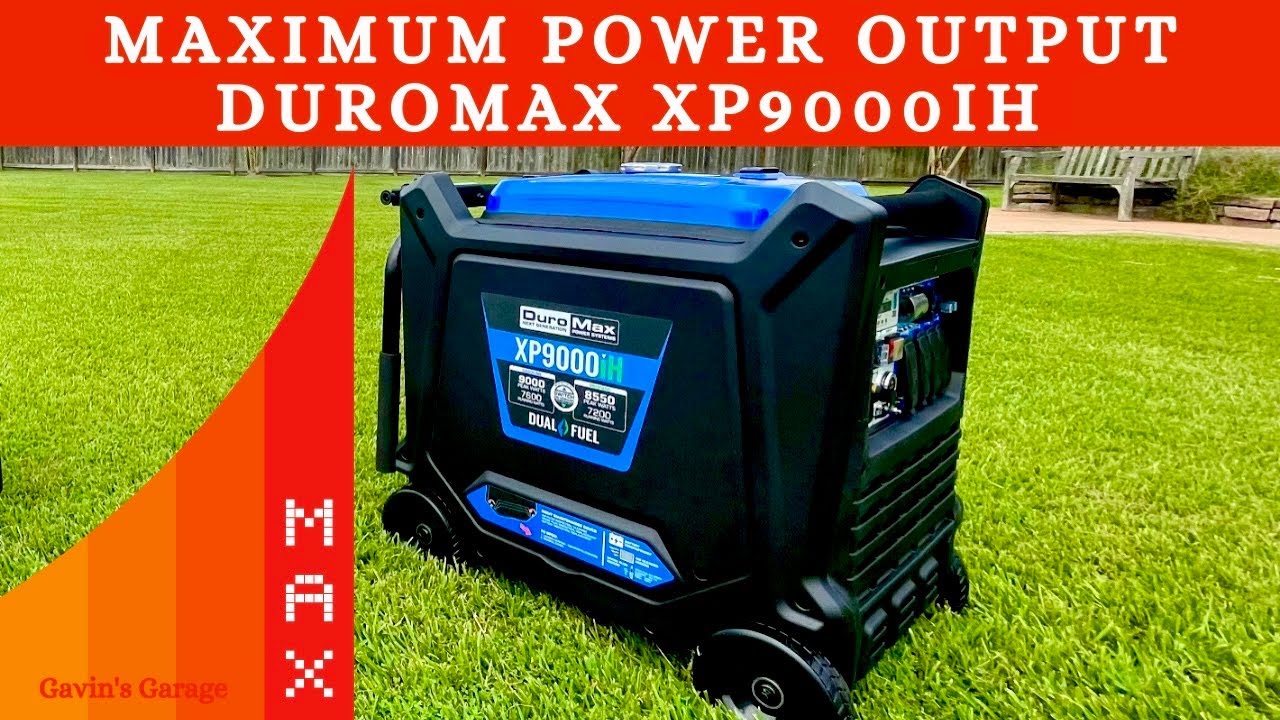 MAXIMUM Power Output of the DuroMax XP9000iH 9KW Dual Fuel Inverter ...