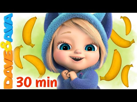 🏝️One Banana, Two Bananas and More Nursery Rhymes | Baby Songs by Dave and Ava | Kids Songs 🏝️