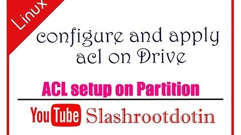 mount the Linux File system with ACL setup