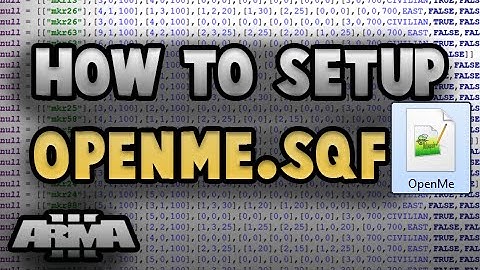 How To Setup EOS OpenMe | ArmA 3