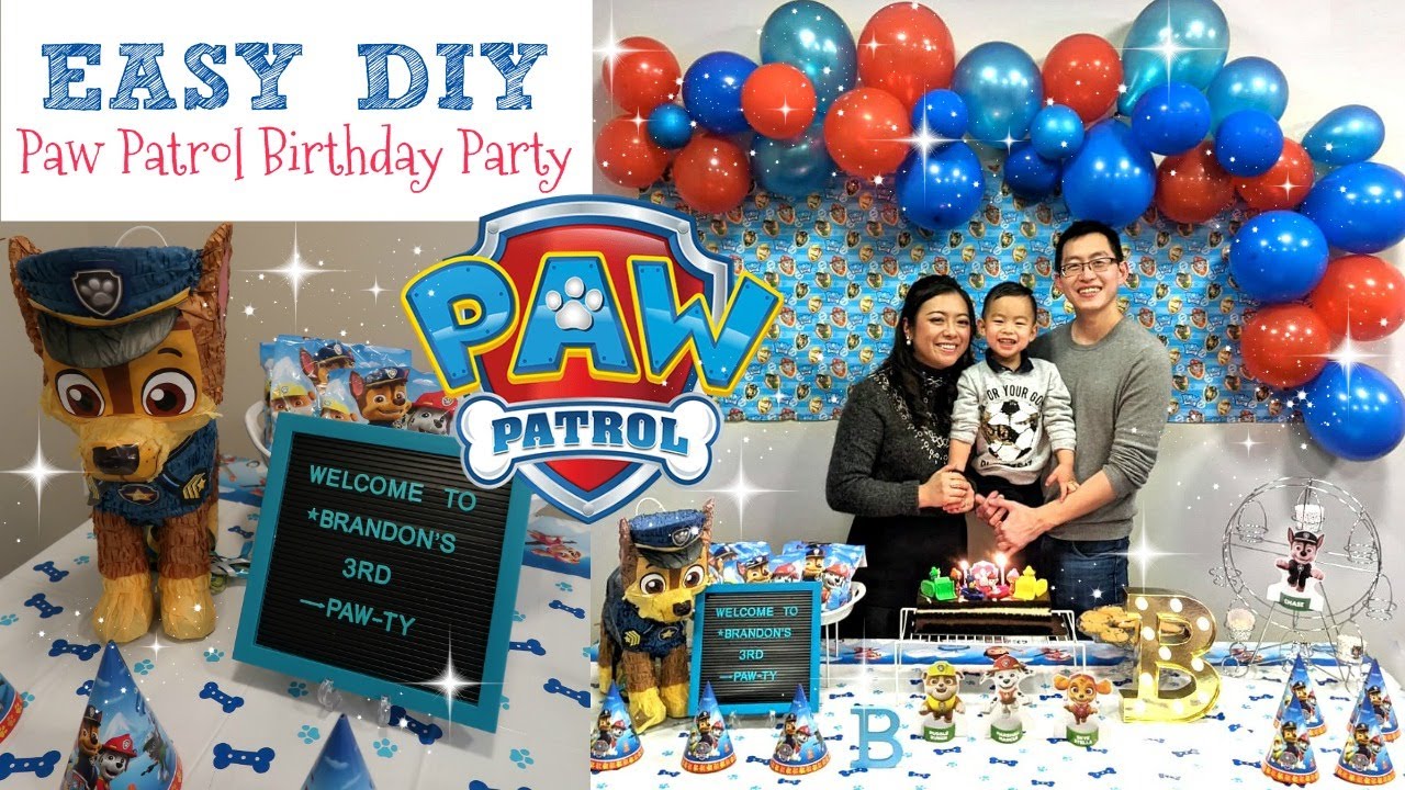 Paw Patrol Birthday Party Diy Easy Affordable How To Part 1 You