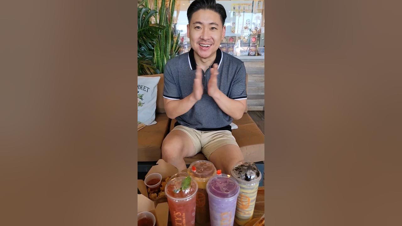 He tilt his head back after a sip boba YouTube