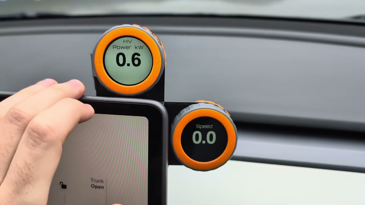 Custom Made Digital Gauges in Tesla Model 3