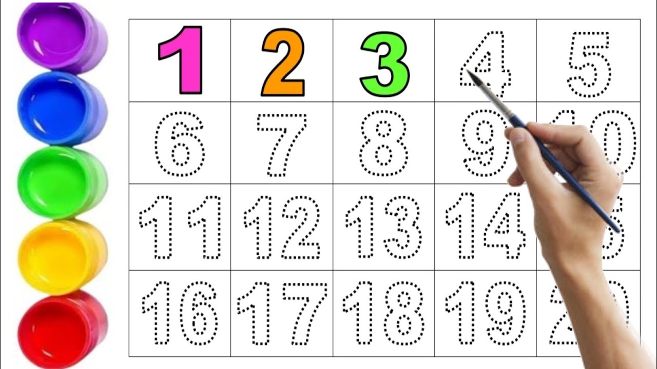 👉 “1 से 20 तक नंबर सीखें आसान ट्रेसिंग और कलरिंग से 🎨 | Kids Learning Video | ABC 123 Magic Minds”