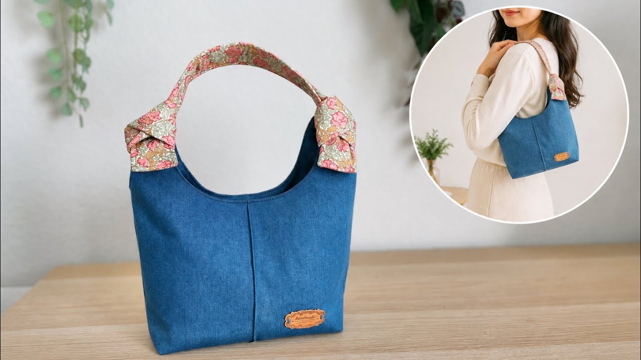 Turn Your Old Denim Scraps into This Beautiful Bag! | Denim Tote