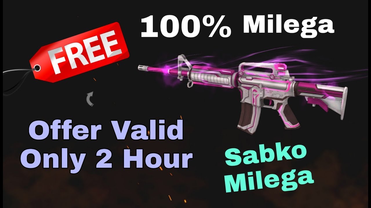 Garena Free Fire Gift For All Indian Members Megic Girl M4A1 Bux