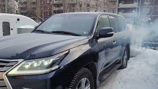 LEXUS LX450D COLD START -26c⁰ холодный пуск дизель в мороз