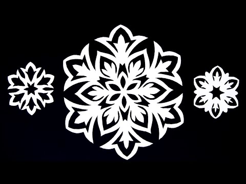 Beautiful DIY paper snowflakes - Simple DIY snowflake - Simple crafts.