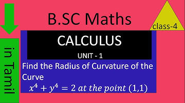 BSC MATHS|Calculus|Find the radius of curvature
