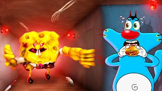 Oggy Reached The Scariest SPONGEBOB Restrorent With Jack | Rock Indian Gamer |