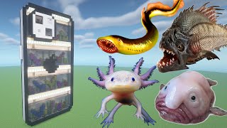 How To Make a Piranha, Lamprey, Blobfish, and Axolotl Farm in Minecraft PE