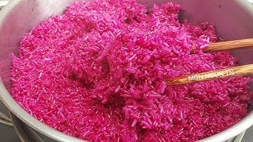 Xôi Lá Cẩm Nước Cốt Dừa theo cách này xôi bóng dẻo ngon màu đẹp không bị nát để nguội không bị cứng