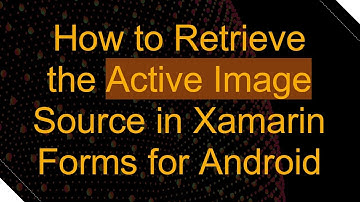 How to Retrieve the Active Image Source in Xamarin Forms for Android