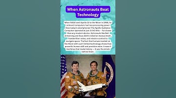 When Astronauts Beat Technology | Apollo 11 Had Less Power Than Your Phone! 📱 #shorts #usa #apollo11