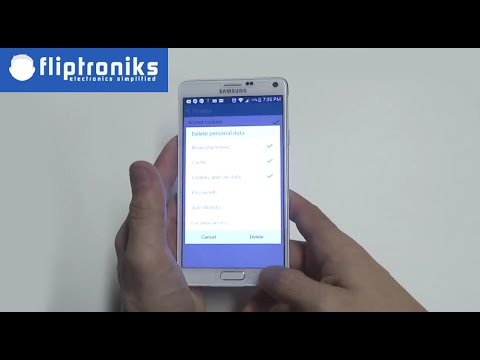 Samsung Galaxy Note 4: Deleting The Internet Browsing History - Fliptroniks.com