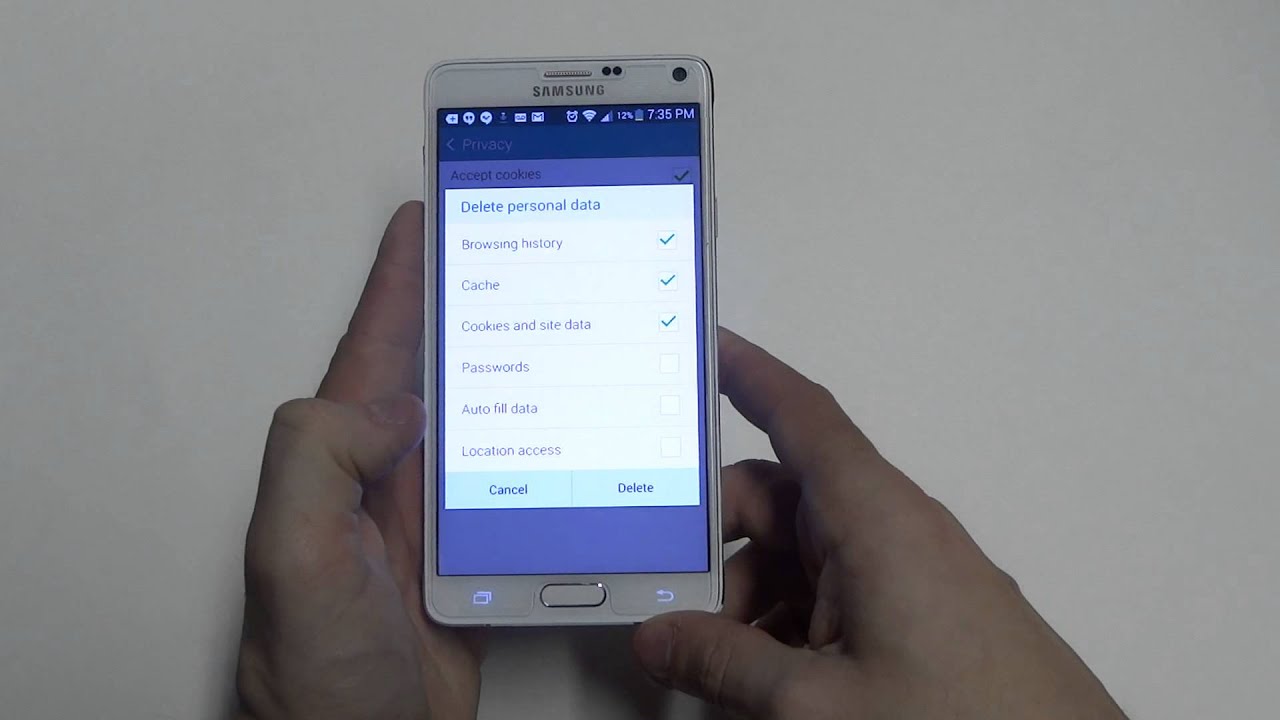 view browser history note 4