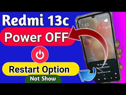 Redmi 13c power off restart option not show // how to switch off redmi 13c