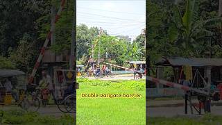 Rail gate operating by two gatekeepers..  #railway #shorts #ytshorts