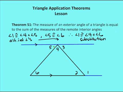 7 1 Triangle Application Theorems Lesson