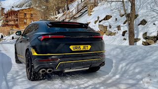 Snow Driving My Lamborghini Urus Performante Monaco To Isola 2000 Ski Resort 2023