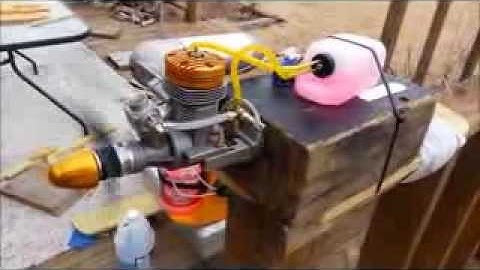 GMS  76 glow engine first run