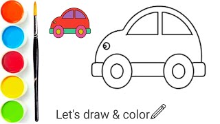 Car Drawing, Painting and Coloring for kids and Toddlers