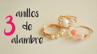 Como hacer tres anillos con alambre /How to make three rings with wire (english subtitles) #9