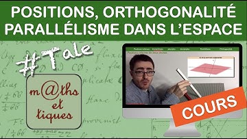 LE COURS : Positions relatives, parallélisme, orthogonalité dans l