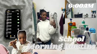 6:00AM *realistic* SCHOOL MORNING ROUTINE |college edition